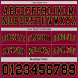 Custom Reversible Black Maroon-Old Gold Double Side Sublimation Basketball Suit Jersey