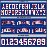 Custom Reversible Royal White-Red Double Side Sublimation Basketball Suit Jersey