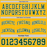 Custom Reversible Green Gold-White Double Side Sublimation Basketball Suit Jersey