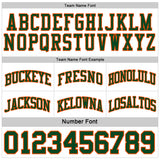 Custom Reversible Green Orange-White Double Side Sublimation Basketball Suit Jersey