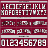 Custom Reversible Maroon White-Black Double Side Sublimation Basketball Suit Jersey