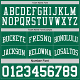 Custom Reversible Kelly Green White Double Side Sublimation Basketball Suit Jersey
