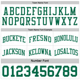 Custom Reversible Kelly Green White Double Side Sublimation Basketball Suit Jersey