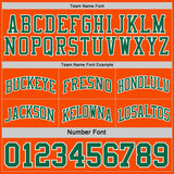 Custom Reversible Kelly Green Orange-White Double Side Sublimation Basketball Suit Jersey