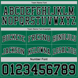Custom Reversible Kelly Green Black-White Double Side Sublimation Basketball Suit Jersey
