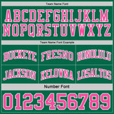 Custom Reversible Kelly Green Pink-White Double Side Sublimation Basketball Suit Jersey
