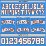 Custom Reversible Orange White-Powder Blue Double Side Sublimation Basketball Suit Jersey