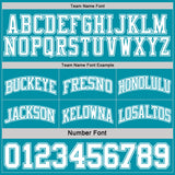 Custom Reversible Teal White Double Side Sublimation Basketball Suit Jersey