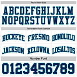 Custom Reversible Teal White-Navy Double Side Sublimation Basketball Suit Jersey