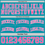 Custom Reversible Teal Pink-White Double Side Sublimation Basketball Suit Jersey