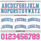 Custom Reversible Teal White-Pink Double Side Sublimation Basketball Suit Jersey