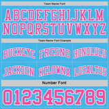 Custom Reversible Pink White-Sky Blue Double Side Sublimation Basketball Suit Jersey