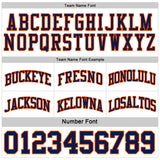Custom Reversible Navy Orange-White Double Side Sublimation Basketball Suit Jersey