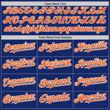 Custom Royal Orange-White Authentic Baseball Jersey