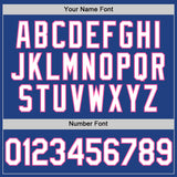 Custom Royal White-Pink Authentic Throwback Baseball Jersey