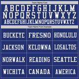 Custom Royal White Mesh Authentic Throwback Football Jersey
