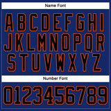 Custom Royal Black-Orange Hockey Lace Neck Jersey