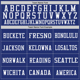 Custom Royal White Mesh Authentic Throwback Football Jersey