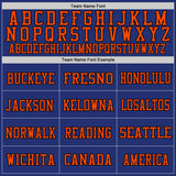 Custom Royal Orange-Black Mesh Authentic Throwback Football Jersey