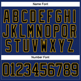 Custom Royal Black-Gold Hockey Jersey