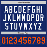 Custom Royal Orange-White Authentic Baseball Jersey