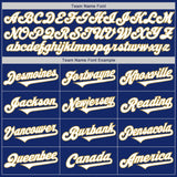 Custom Royal White-Old Gold Authentic Baseball Jersey