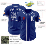 Custom Royal White-Red Authentic Baseball Jersey