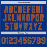 Custom Royal Steel Gray-Orange Authentic Baseball Jersey