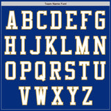 Custom Royal White-Old Gold Authentic Baseball Jersey