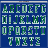 Custom Royal Kelly Green-White Authentic Baseball Jersey