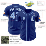 Custom Royal Light Blue-White Authentic Baseball Jersey