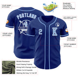 Custom Royal Light Blue-White Authentic Baseball Jersey