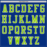 Custom Royal Neon Green-White Authentic Baseball Jersey