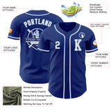 Custom Royal White-Light Blue Authentic Baseball Jersey
