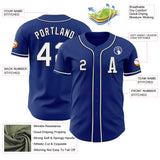 Custom Royal White-Black Authentic Baseball Jersey