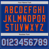 Custom Royal Light Blue-Orange Authentic Baseball Jersey