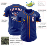 Custom Royal Yellow-Crimson Authentic Baseball Jersey