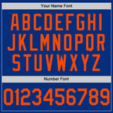 Custom Royal Orange Authentic Throwback Basketball Jersey