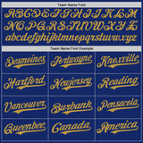 Custom Royal Old Gold Authentic Baseball Jersey