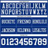 Custom Royal White Mesh Authentic Football Jersey