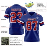 Custom Royal Red-White Mesh Authentic Football Jersey