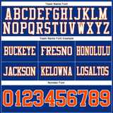 Custom Royal Orange-White Mesh Authentic Football Jersey