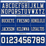 Custom Royal White-Black Mesh Authentic Football Jersey