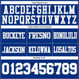 Custom Royal White-Gray Mesh Authentic Football Jersey