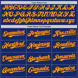 Custom Royal Gold-Crimson Authentic Baseball Jersey