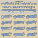 Custom Sand Light Blue-Steel Gray Authentic Baseball Jersey