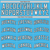 Custom Sky Blue White-Black Authentic Basketball Jersey