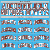 Custom Sky Blue White Navy-Orange Authentic Basketball Jersey