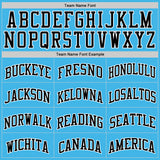 Custom Sky Blue Black-White Authentic Basketball Jersey