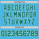 Custom Sky Blue Kelly Green-White Authentic Basketball Jersey